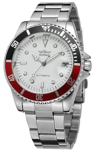 Winner - Reloj mecánico automático para hombre, marca de lujo, de acero completo, resistente al agua, con calendario Winner - Reloj mecánico automático para hombre, marca de lujo, de acero completo, resistente al agua, con calendario