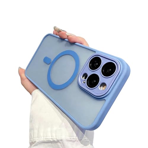 Magnetic Guard Designed Case, Slim Translucent Matte Bumper Phone Case, Anti-Yellow Magnetic Case Cover Full Camera Protection f