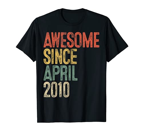 Impresionante desde abril de 2010 niños 11th Birthday 11 Year Old Camiseta
