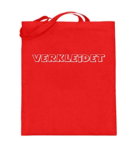 Sac en toile de jute rouge rubis à longues anses pour transporter son costume