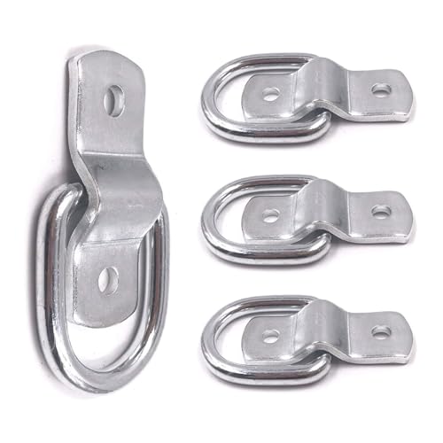 Moollyfox 4 Stück Zurrösen für Anhänger, D Ring Zurröse Last 400KG -...