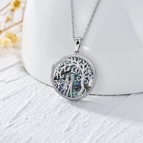 Dorunmo Nightmare Before Christmas Locket Tree Of Life Love Locket Pendant Necklace 925 Sterling Sliver Romantic Jewelry Gift For For Girlfriends Wife #TOP3