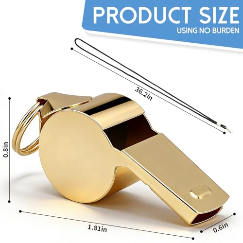 Silbatos deportivos de acero inoxidable, 2 unidades con cordón, sonido fuerte y claro, ideales para entrenadores y árbitros miniatura 2