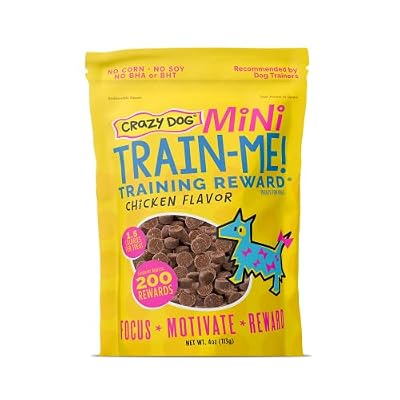 Crazy Dog Train-Me! Training Reward Mini Dog Treats , 4 Ounce (Pack of 1)
