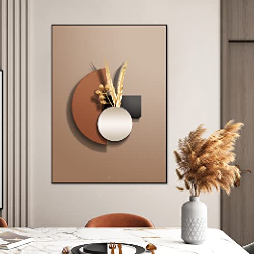 Impression sur toile abstrait 3D visuel de qualité supérieure triptyque doré raffiné