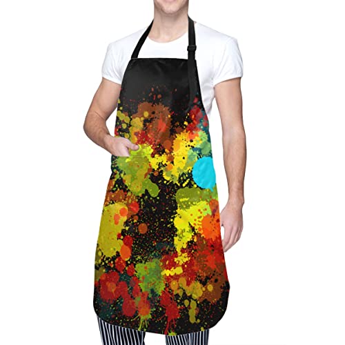 Artist Apron For Adults, Apron For Painting, Apron Gifts For Artists , Canvas Apron, Art Teacher, Pottery ,Smock Stylist, Waterproof Stain Resistance, 33Inch By 27.5Inch (Black1) #TOP3