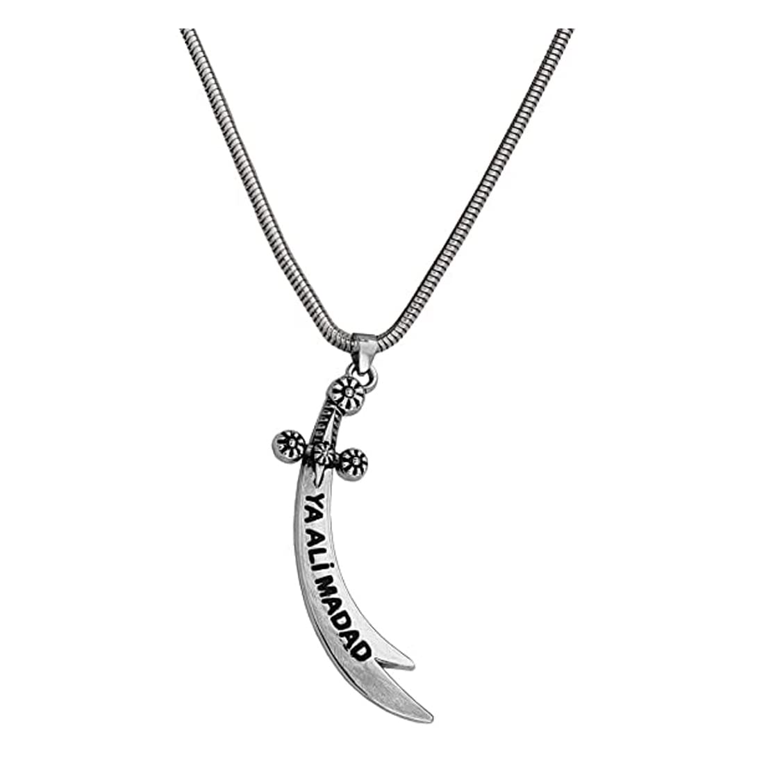 AFH Ya Ali Madad ZULFIQAR Imam Ali Sword Religious Pendent with Snake Chain For Men,Women (B0BDP8QF8V) Amazon Price History, Amazon Price Tracker