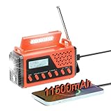 Bleiben Sie in Verbindung: Das SD10 ist nicht nur ein Kurbelradio, sondern auch eine 10000-mAh-Powerbank für Ihre elektronischen Geräte. Sie können Smartphones, Tablets und Gadgets ganz einfach aufladen. Die Powerbank-Funktion macht das SD10 zu einem unverzichtbaren Begleiter für Camping-Enthusiasten und für die Notfallvorsorge.