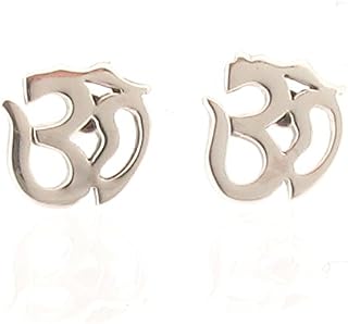 Touch Jewellery 925 Sterling Silver Om/Aum Stud Earrings