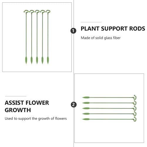 UPKOCH 10Pcs Estacas Sustentação Da Planta Única Haste Jogo Suporte Gaiola Flor Hastes de Apoio Sten