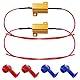 YIXISI 2 Stücke 25W 6Ohm Lastwiderstand Widerstand für Auto LED SMD Blinker Fehlercode Fix, mit 4 Schnellkabel-Clips, für LED Blinker, LED Kennzeichenbeleuchtung, DRL