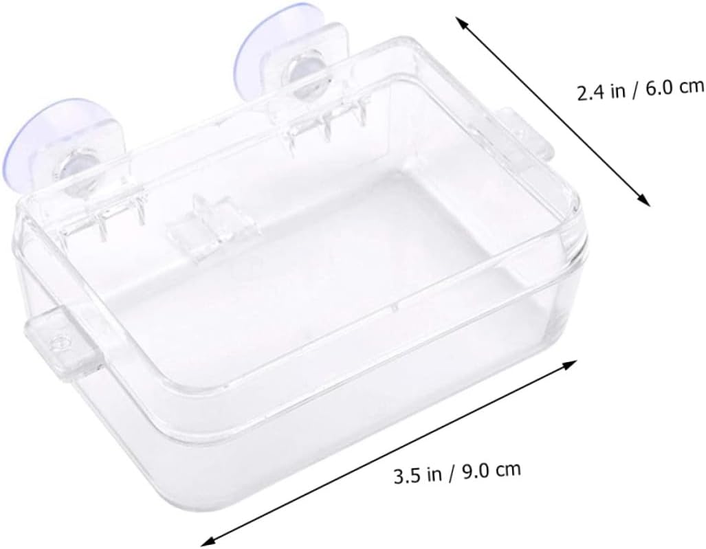 2pcs Reptile Feeding Box and Water Bowl Escape-Proof Lizard Dish for Bearded Dragon Gecko Chameleon Terrarium Pet Supplies
