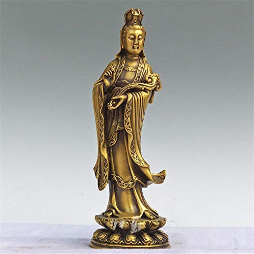 Bouddha en laiton Avalokitesvara sculpture cadeau crémaillère zen