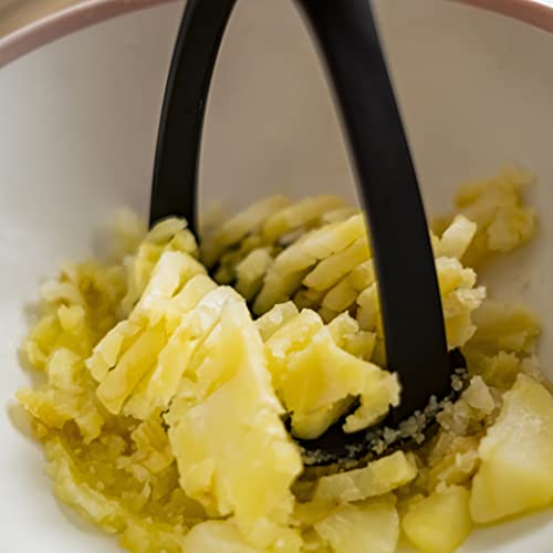 Aeon Design Potato Masher-Unique Handle,Non-Stick And Non-Scratch-Easy To Use,Clean And Store-Convenient For Multi Purpose Using-Sturdy And Long Lasting Masher Utensil-1 Piece-11"X2.7" And 0.26Lb #TOP4
