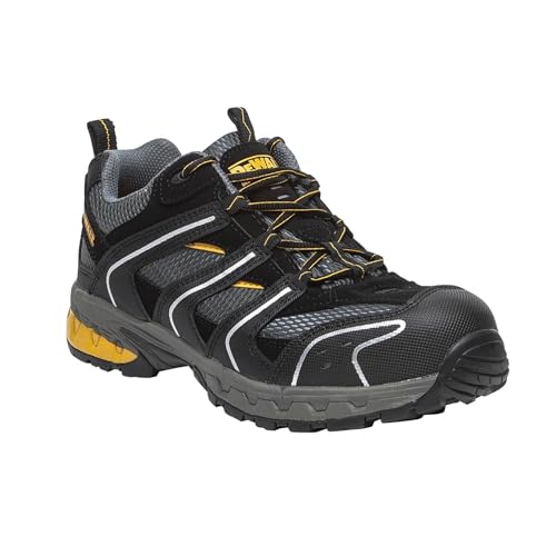 DEWALT Men's Cutter Safety Trainers 200J Steel Toe Cap SB SRA Safety Rating Black and Grey Size 11 UK