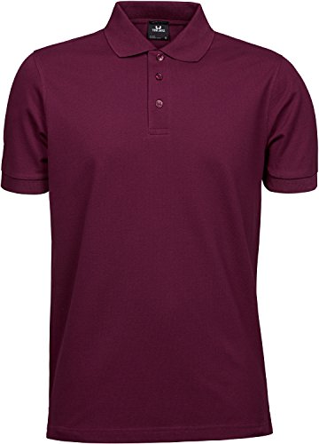 Tee Jays Mens Luxury Stretch Short Sleeve Polo Shirt - Red - Small
