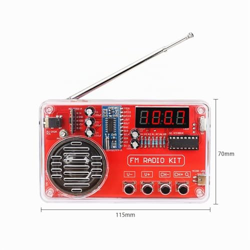 Miniatura 7 de Fasizi Kits De Electrónica, Kits De Soldadura, Kits De Radio, Kits De Radio Diy Con Pantalla Digital Usb, Aprende A Soldar, Kits Educativos Y De Práctica De Soldadura Diy