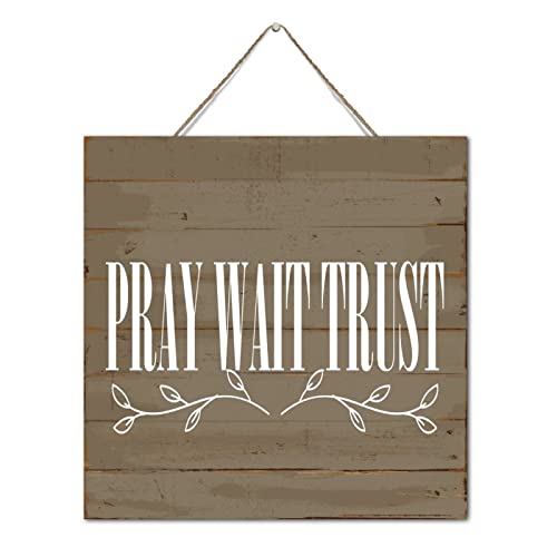 Cuadro Pray Wait Trust para decorar paredes de cocina y baño con estilo 3