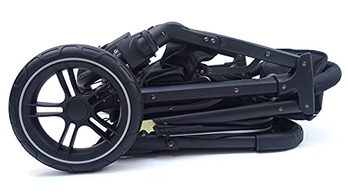 Pixini Buggy Palia - Sportwagen mit Liegefunktion und großem Einkaufskorb, klein zusammenklappbar (honeycomb schwarz)
