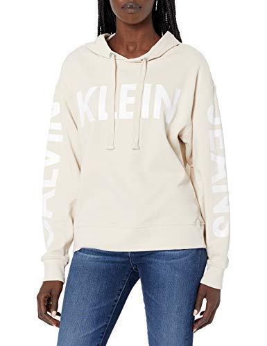 Calvin Klein Damen Long Sleeve Drop Shoulder Hoodie Langärmeliger...