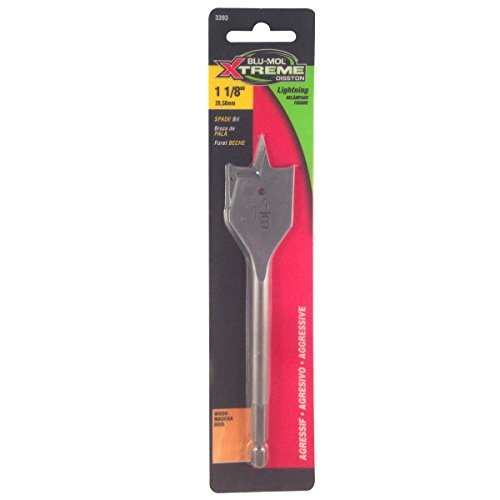 Disston E0102723 Carded Blu-Mol Xtreme Spade Bits, Daimeter and Length 1-1/8 by 6-Inch