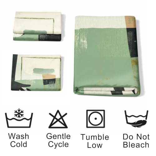 Funda nórdica de fútbol para evitar arrugas en cama doble de microfibra verde moderna 7