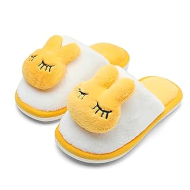 AMAZON - KUBUA Girls Boys Winter Warm Indoor Bedroom Shoes Kids Slippers Yellow Size 10-10.5 Toddler