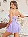 Avidlove Sexy Underwire Lingerie Lace Chemise Sheer Mesh Nightgown Babydoll Lingerie Dress With Thong Lilac XL