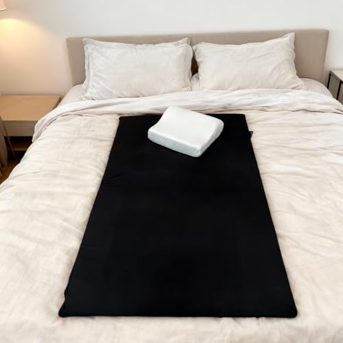 BCSHome | 2-teiliges Reise-Set Reisetopper und Nackenkissen | Matratzenauflage aus Viscoschaum | Nackenkissen und Topper für Unterwegs | Ergonomic Pillow Mattress Topper
