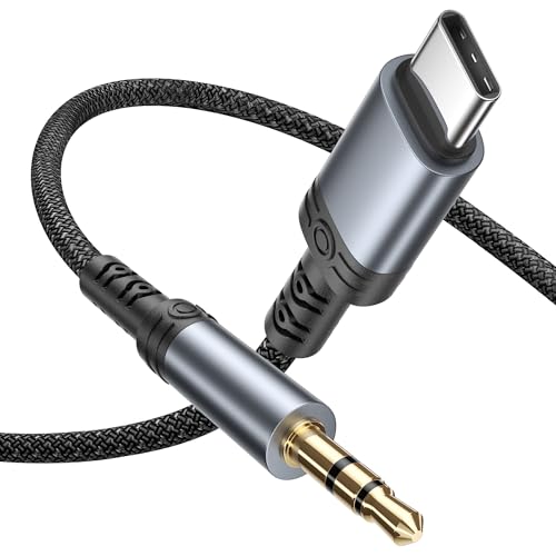 Cable Jack a USB C 1M, Cable Auxiliar Coche Tipo C cable USB C jack 3.5 mm Audio para iPhone 17/16e/16/16 Plus/16 Pro Max/15/15 Plus/15 Pro Max, Samsung S25/S24/S23/S22, Pixel, Huawei, Xiaomi