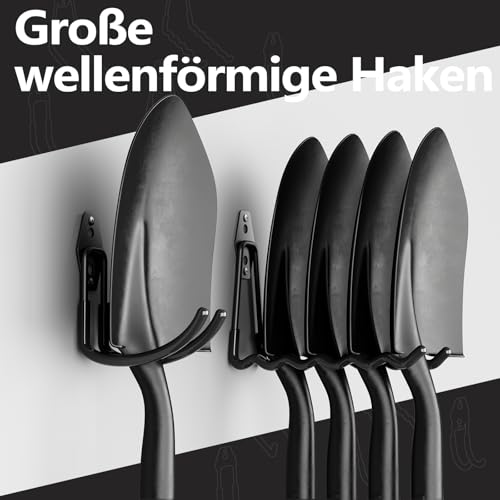 HSTMYFS Schwerlast Wandhaken (12er Set) – Haken für Garage, Werkstatt & Garten – Robuster Gerätehalter für Fahrräder, Leitern, Werkzeuge, Gartengeräte