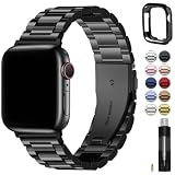 Fullmosa Cinturino per Apple Watch 44mm 45mm 42mm 46mm 49mm 40mm 41mm 38mm, Cinturino Acciaio Inossidabile Compatibile con Apple Watch Ultra3/SE3 2 1 Serie 11 10 9 8 7 6 5 4 3, per Uomo e Donna, Nero