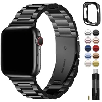 Fullmosa Cinturino per Apple Watch 40mm 41mm 38mm in Acciaio Inossidabile