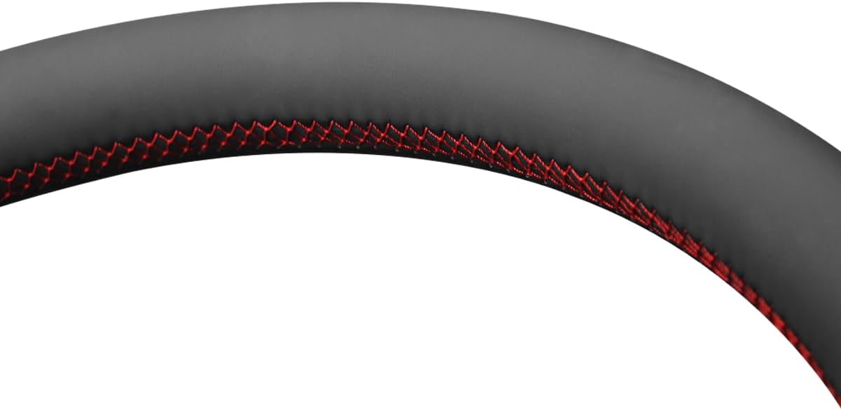 MEWANT Steering Wheel Cover for Chevy Silverado 1500 2019-2024/2500 3500 2020-2024/Blazer 2019-2024/Suburban Tahoe 2021-2024 Hand-Stitched Steering Wheel Wrap