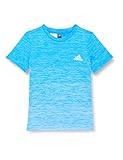 Corte clásico adidas B A.R. Grad tee T-Shirt, Boy\'s, Blue Rush/White/White, 8-9A