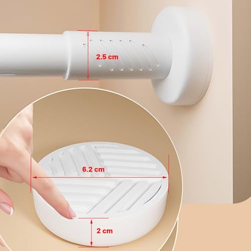 Barre de douche télescopique robuste et réglable extensible 100-160 cm noire