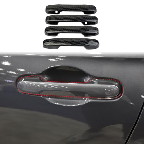 crosselec Carbon Fiber Door Handles Trim Cover Accessories for 2023-2026 Honda Pilot for Honda Passport 2026