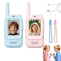 2PCS Video Walkie Talkies for Kids, Rechargeable Walkie Talkies with Camera & Voice Changer, Educational Toys for Children, Ideal for Indoor Outdoor Play, Birthday Gifts for Boys & Girls