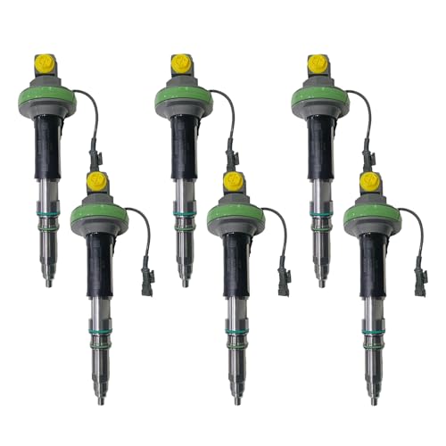 6-pcs Fuel Injectors 4955526 4964172 0986435912 DJCXYSM Compatible with Cummins QSK19 QSK38 Engine