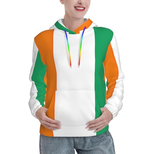 Sweat à capuche drapeau Côte d'Ivoire avec poche kangourou