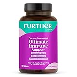 Further Food Ultimate Immune Support Capsules with Vitamins C, D, E & Zinc – Natural Herbal Supplement with Antioxidants for Immune & Respiratory Support, 120 Vegan Capsules