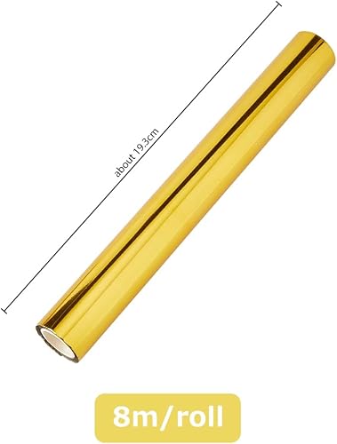 Miniatura 2 de SUPERFINDINGS Rollo de papel de aluminio en caliente de 26.2 ft, lámina reactiva de 7.6 in de ancho, papel de transferencia de papel de aluminio