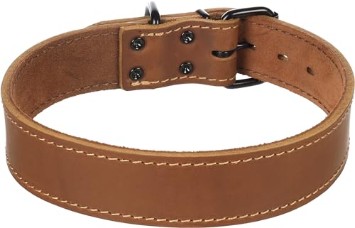 Flamingo Dog Collar Montana Cognac XXL 53-63cm 40mm, Brown - Image 2