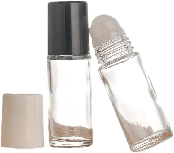 Gammaeon 2PCS Upgraded Clear Empty Glass Essential Oil Roller Bottles Vials Containers Refillable Roll-on Bottles (30ml) for Essential Oils Perfumes - Image 3