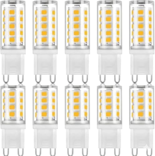 Kit 10 Lâmpadas LED G9 5W Bivolt Branco Quente 3000k