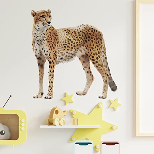 Vinilo decorativo animal guepardo removible en hoja miniatura 2