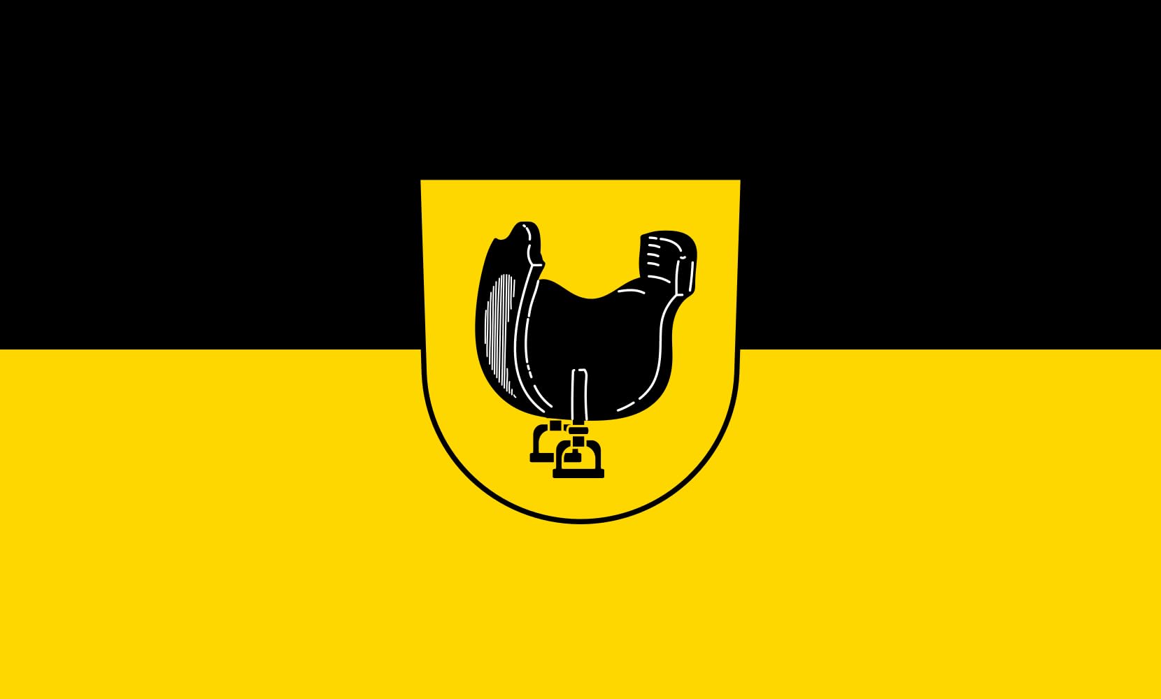 Drapeau Satteldorf paysage de 1.35m² grand format pour mât extérieur