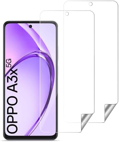 WOW IMAGINE Unbreakable Nano Film Glass Screen Protector for Oppo A3x 5G | A3x 4G | A3 5G [ Flexible like a Screen Guard, Harder than a Tempered Glass ] - Pack Of 2