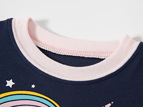 Image of Babyroom Girls Matching Doll&Toddler 4 Piece Cotton Pajamas Toddler Christmas Sleepwear