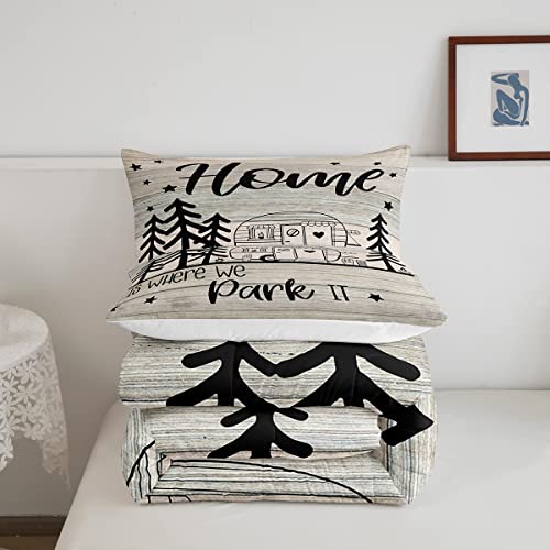 Castle Fairy Rv Happy Camping Bedding Comforters Queen Size,Home Is Where We Park It Comforter Set Adult Women Room Decor thumb #4